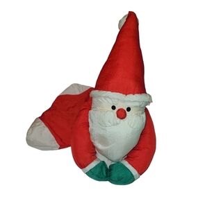 Vintage Department 56 Santa Claus Christmas Stocking Nylon 18" Long Plush